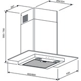 thumbnail of GURARI  GCH T 466 60 BL PRIME Dunstabzugshaube Wandhaube 60 cm