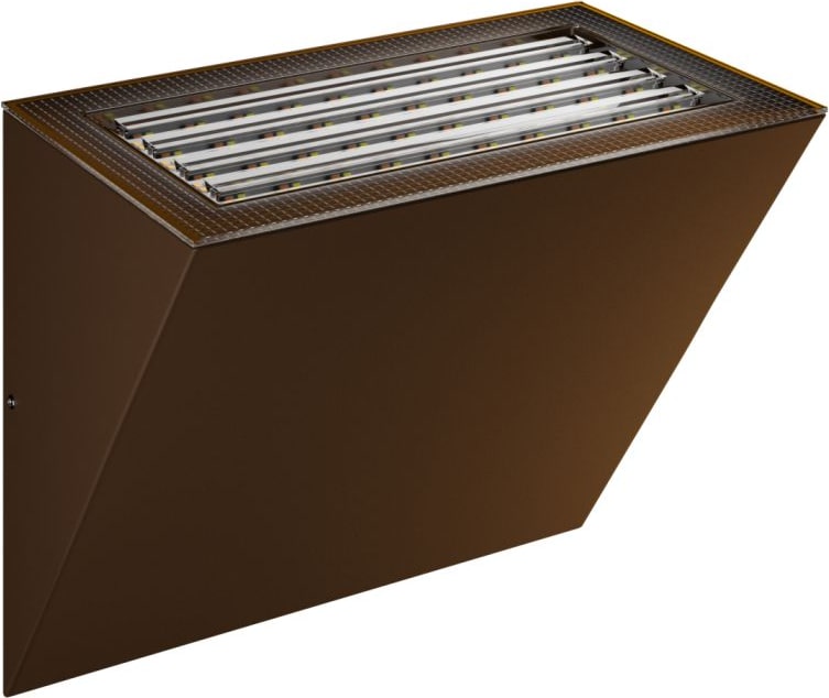 MINI COMET 40x90mm Corten-LED-Wandleuchte, 10/20W Schalter 2700K/3200K/4000K, TRIAC-dimmbar IP65 - Beneito & Faure
