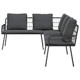 thumbnail of vidaXL Sofa mit Kissen Grau 61.5 x 123 x 82cm Metall