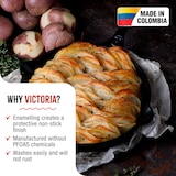 thumbnail of Victoria Emaillierte Gusseisenpfanne Induction 16,5cm, Cast Iron Skillet ohne PTFE, VIC-36652, Schwarz