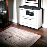 thumbnail of Stufa cucina riscaldamento a legna con forno struttura in acciaio 9,06 kW Popular -  Beige
