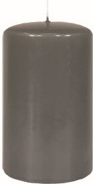Kerzen Stumpenkerzen Grau, 80 x 50 mm, 16 Stück