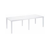 thumbnail of Dmora Tavolo da esterno Roma, Tavolo rettangolare allungabile da pranzo, Tavolo da giardino estensibile effetto rattan, 150x90h72 cm, Bianco