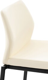 thumbnail of CHEFGASTRO Barhocker ALPS Kunstleder Schwarz HxBxT 107x47x53cm Kunstleder Creme Barstuhl