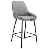 thumbnail of tectake Taburete alto SIERA con respaldo - Juego de 2 Tejido gris/negro
