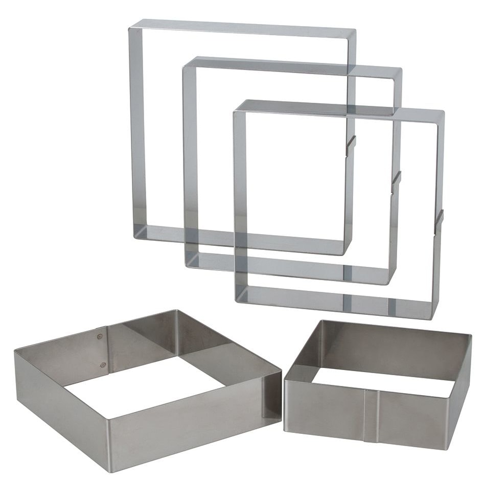 Matfer Cadre à entremet inox carré 13 x 13 cm H.4.5 cm Matfer - 371132