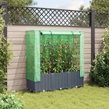 thumbnail of vidaXL Plantenbak verhoogd met kashoes 120x40x138 cm rattanlook