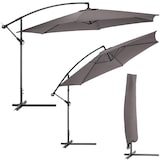 thumbnail of tectake Parasol zweefparasol Ciccio Ø 350cm met beschermhoes - grijs - 403428