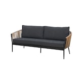 thumbnail of METRO Professional Set de terrasse TRIBU  4 pièces, aluminium / rotin PE, 1 x banquette 2 places, 2 fauteuils, 1 table, gris foncé