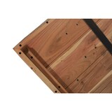 thumbnail of Esstisch Akazie Nussbaum 240 x 100 cm massiv gerade Kanten Spider-Gestell schwarz RIO