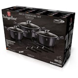 thumbnail of Berlinger Haus Trem de Cozinha Indução de 10 Peças em Alumínio Antiaderente 3 Panelas, 3 Tampas, 4 Utensílios de Cozinha Cinza BH-6919