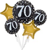 thumbnail of 70. Geburtstag gold Folienballon Set