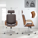 thumbnail of Silla de Oficina Dayton Nogal/marrón