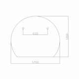 thumbnail of BELVIT LED Badspiegel 120x100 cm mit Touchsteuerung Heizfunktion Antibeschlag