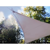 thumbnail of Sombreado Velo, 170 LED solar, repelente de agua, 3.6 x 3.6 x 3.6 m, 160 g/m², IP44, poliéster, triangular, topo