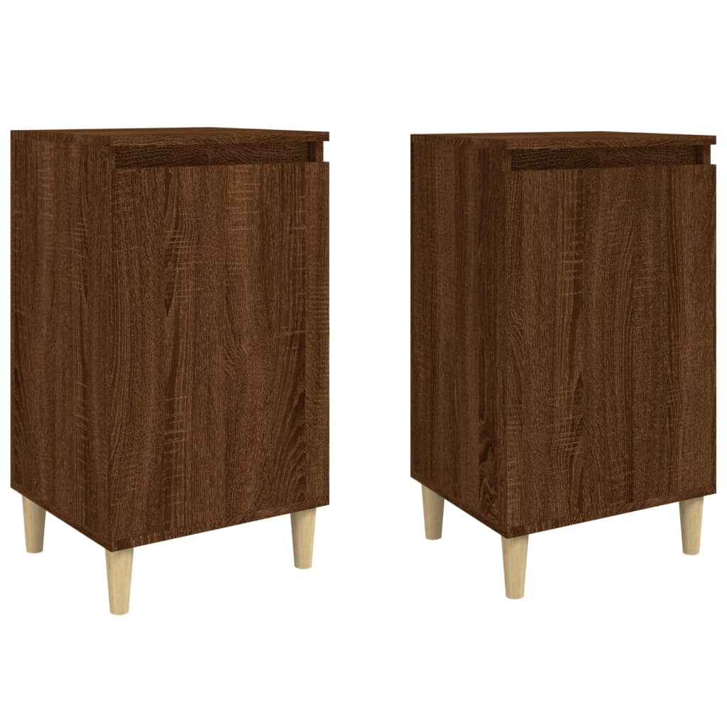Tables de chevet 2pcs chêne marron 40x35x70cm bois d'ingénierie – Modèle Parfait Nuit