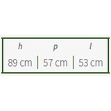 thumbnail of Garden Friend Carriola tonda multiuso in ABS 53x57x89h cm verde