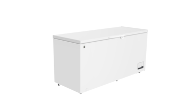 METRO Professional Diepvries GHF2500, staal/aluminium, 165 x 73,5 x 83,5 cm, 500 L, 125 W, 2 manden, LED-verlichting, 6 wielen, met slot, wit