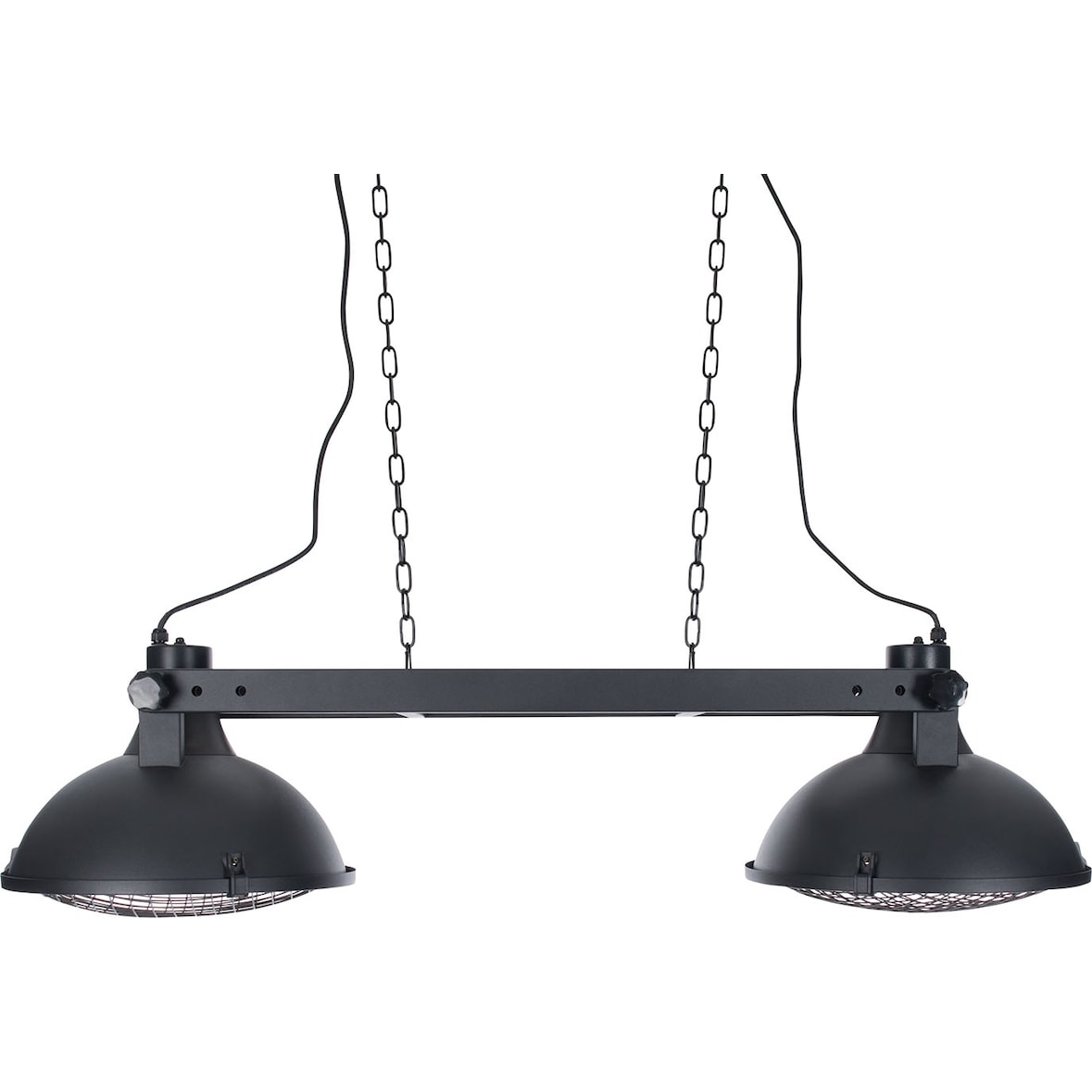 Aquecedor de pátio Sunred Indus II brilhante pendurado preto 3000 watts