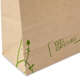 thumbnail of greenbox - Blockbeutel m. Fenster L, 15,5 x 7 x  24,2 cm, PLA-Folie, braun, Clipband, Kraftpapier, 400 St.