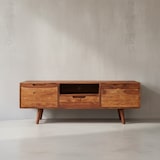 thumbnail of Massives Lowboard im Landhausstil, Fernsehkonsole mit Stauraum, Handgefertigt. 135x45x51 cm | Kadima Design