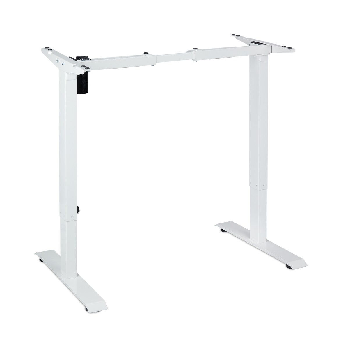 Relaxdays Tischgestell höhenverstellbar elektrisch, 71-121 cm, Motortisch mit Speicherfunktion, Stehschreibtisch, weiß