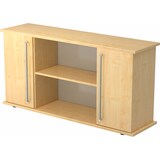 thumbnail of bümö Sideboard Ahorn mit Flügeltüren & Regal  - Büromöbel Sideboard Holz 166cm breit, 45cm schmal, Büro Schrank für Flur oder als Wohnzimmer-Kommode