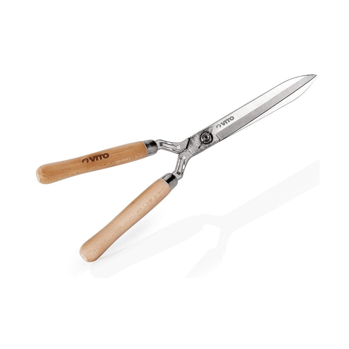 Cisaille à haies 51cm Manche bois Inox Lame 18 cm Fer forgé à la main VITO