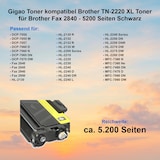 thumbnail of Gigao Toner kompatibel Brother TN-2220 XL Toner für Brother Fax 2840 - 5200 Seiten Schwarz