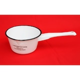 thumbnail of Kochtopf Topf mit Griff 51227 Weiß emailliert Emaille Kasserole Emailetopf Emailtopf