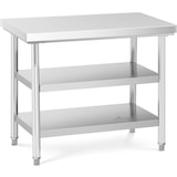 thumbnail of Royal Catering - RVS werktafel - ECO - 100 x 60 cm - 500 kg - tussenplank -