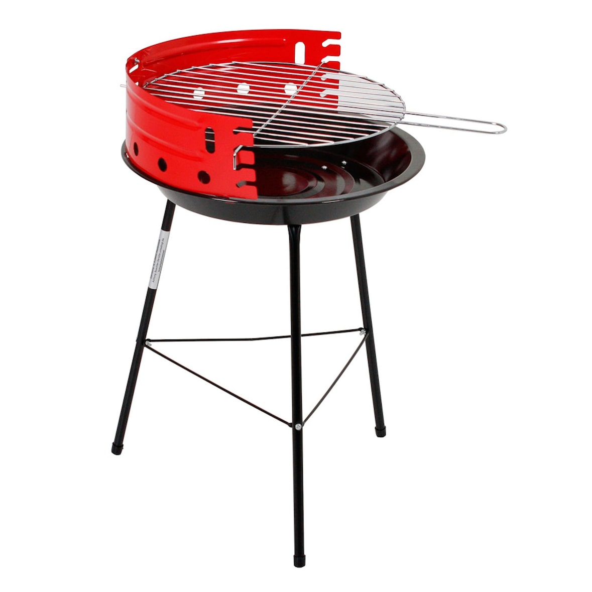 Rundgrill mit Dreibeingestell Standgrill Holzkohle Windschutz