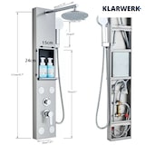 thumbnail of BEN | Douchepaneel regendouchekop douche RVS | Zilver geborsteld massagedouche-douchesysteem Mengkraan douchekraan douchesysteem