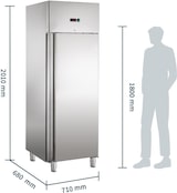thumbnail of GastroHero Kühlschrank SNACKH400TN | GN 1/1 | 429 Liter | Gewerbekühlschrank Edelstahl | -2°C bis +8°C | Gastronomie | LED-Innenbeleuchtung