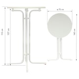 thumbnail of METRO PROFESSIONAL Stehtisch klappbar Mistrano, Stahl, Ø 70 x 110 cm, rund, weiß