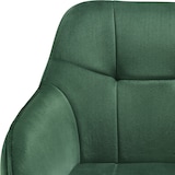 thumbnail of tectake Chaise rembourrée en velours matelassé avec dossier continu vert foncé - 405723