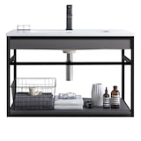 thumbnail of Oreste Luchetta Mobile bagno ELLOS B GREY-BLACK 80 in MDF finitura Larice Grigio L.80 x P.46 x H.52 cm