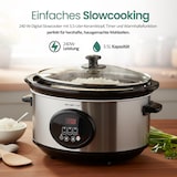 thumbnail of Emerio Slowcooker 240W - 3.5L - Warmhoudfunctie - Digitaal Display - 3 Warmte Instellingen - Transparante Glazen Deksel - Cool Touch - SC-129406