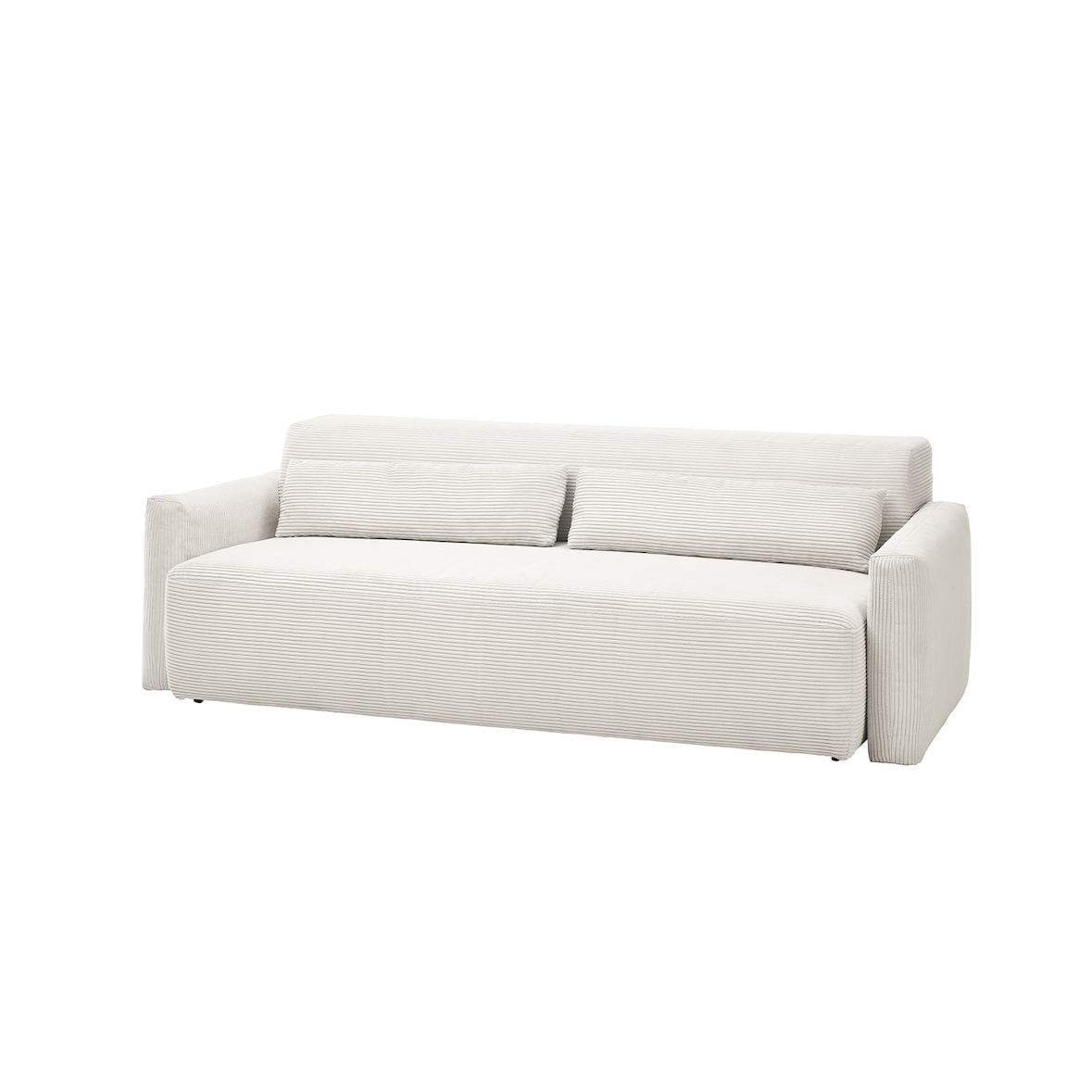 KAWOLA Sofa NEO Schlafsofa Bettsofa Cord weiß