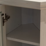 thumbnail of Lareira elétrica lareira de canto MADISON em madeira branca L126 x D78 x H83