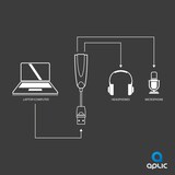 thumbnail of Aplic USB-Soundkarte extern, Virtual 7.1 Surround, Windows 10 & Mac OS X kompatibel