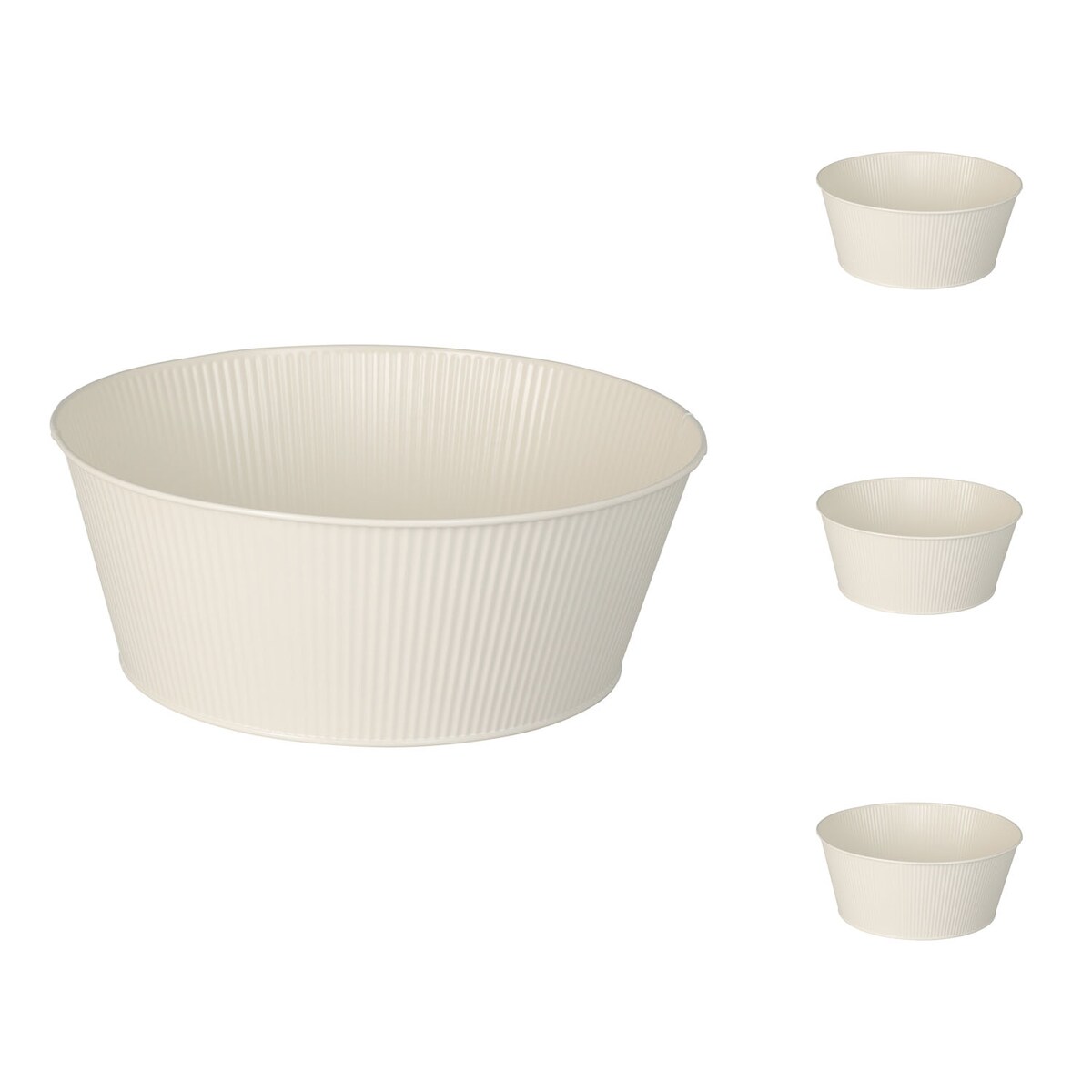 Mojawo 4 Stk. Blumentopf Pflanzgefäß Balkontopf Pflanztopf verzinkt Ø22xH10cm