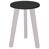 thumbnail of vidaXL Tafelblad Zwart 30 x 30 x 1.5 cm Bewerkt hout