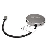 thumbnail of Hub USB 3.2 Gen 1 ROLINE, rotondo, a 4 vie, cavo di connessione di tipo C