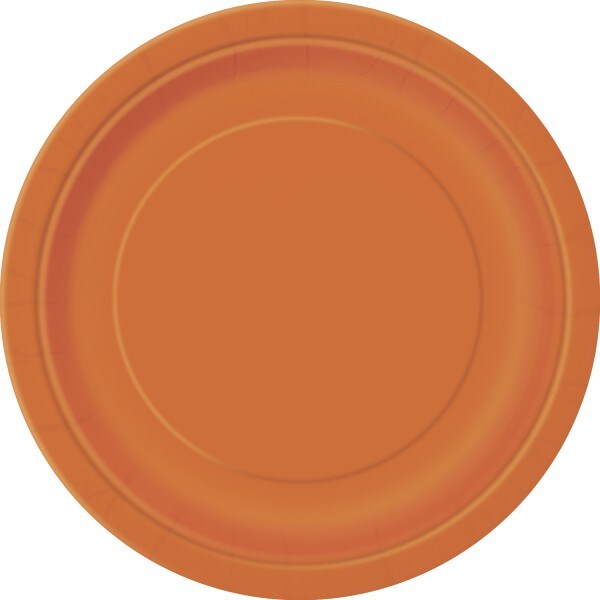 8 runde Teller orange
