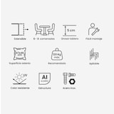 thumbnail of Conjunto de terraza de mesa 202/264 Antracita de cerámica y 6 sillones acolchados