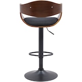 thumbnail of Set van 2 barkrukken Kingston walnoot/zwart/Stof