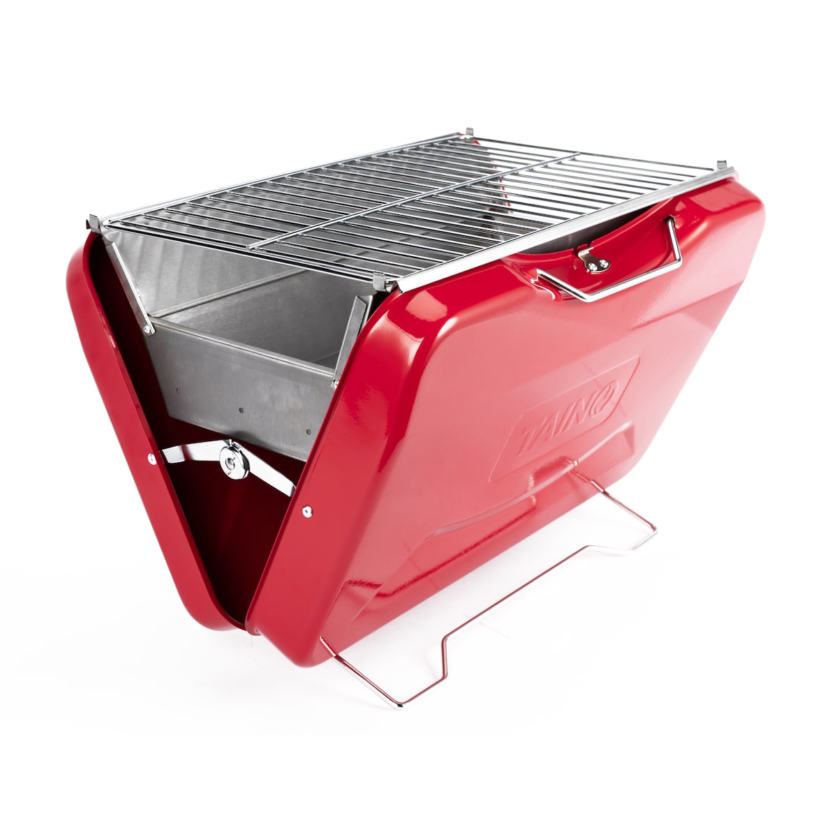 TAINO MOX draagbare barbecue houtskool barbecue BBQ camping barbecue koffer rood barbecue compact