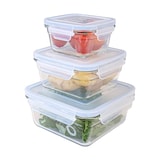 thumbnail of Glasslock Oven - Set de 3 Recipientes Cuadrados de 0.4L, 0.9L y 1.6L Vidrio Horno. Gris