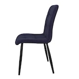 thumbnail of Chaise velours couleur Blue assise L88.5 X 55.5 X H47cm